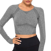 FITTOO Women's Seamless Crop Top Yoga Shirts Gym Clothing