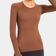 Nepoagym OCEAN Women Yoga Seamless Top Super Soft Long Sleeve Shirt
